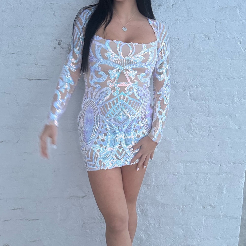Iridescent Lucy in the sky dress